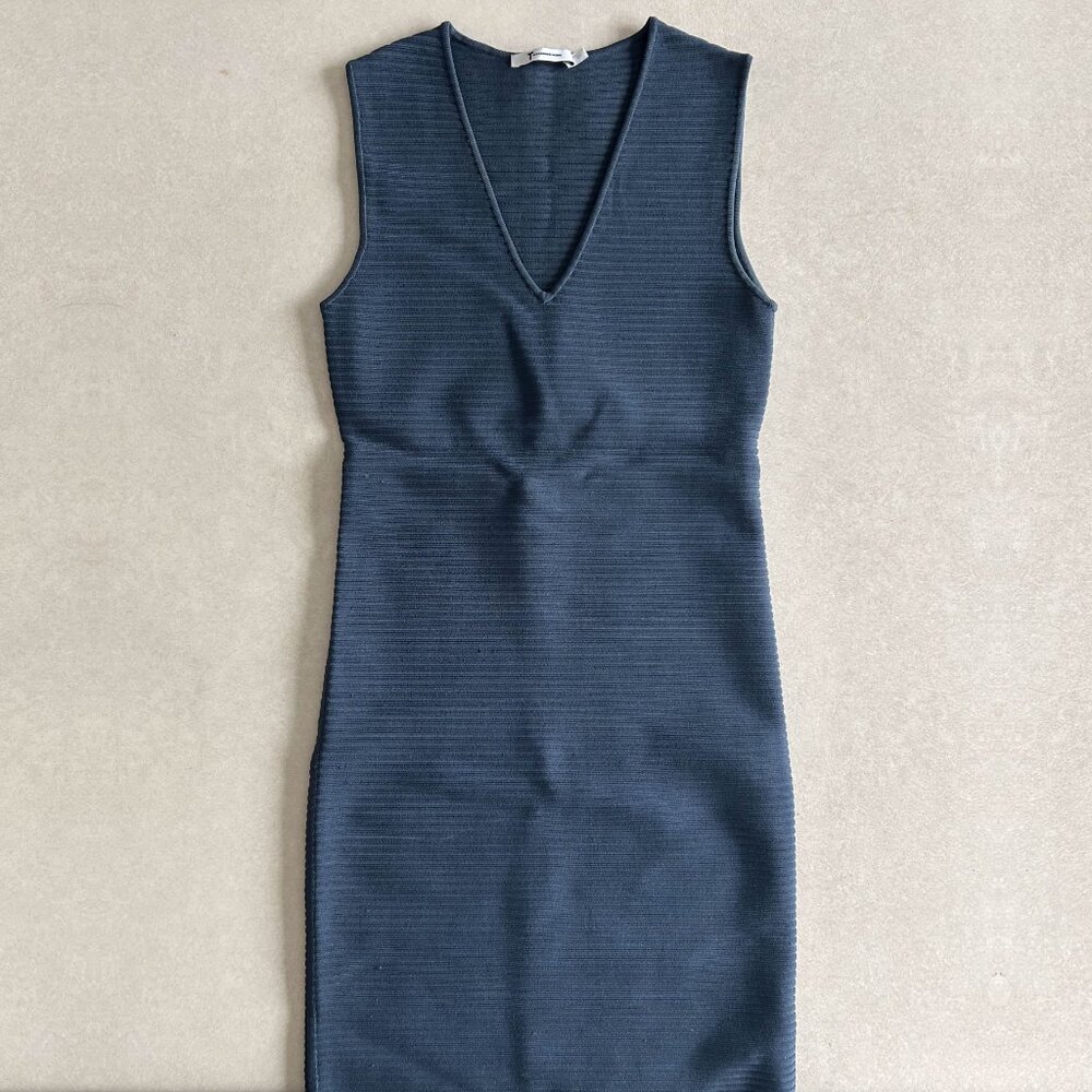 T By Alexander Wang Cutout Ribbed-Knit Mini Dress… - image 4